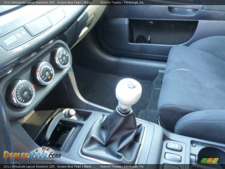 2011 Mitsubishi Lancer Evolution GSR Octane Blue Pearl / Black Photo #7