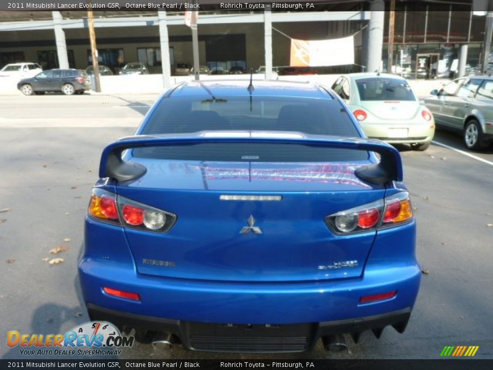 2011 Mitsubishi Lancer Evolution GSR Octane Blue Pearl / Black Photo #12