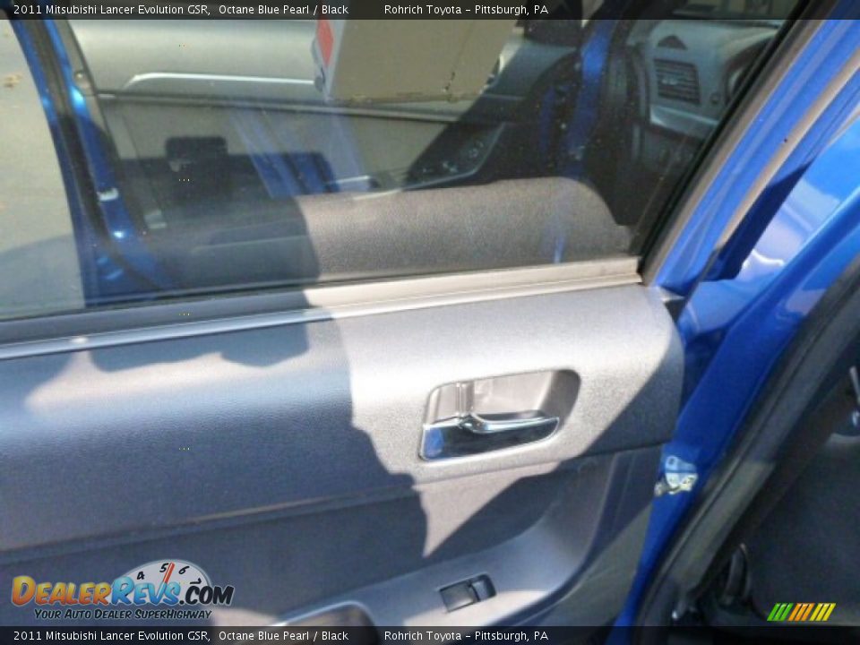 2011 Mitsubishi Lancer Evolution GSR Octane Blue Pearl / Black Photo #15