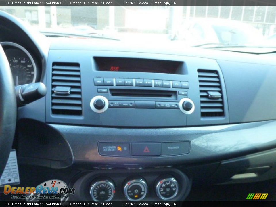 2011 Mitsubishi Lancer Evolution GSR Octane Blue Pearl / Black Photo #19