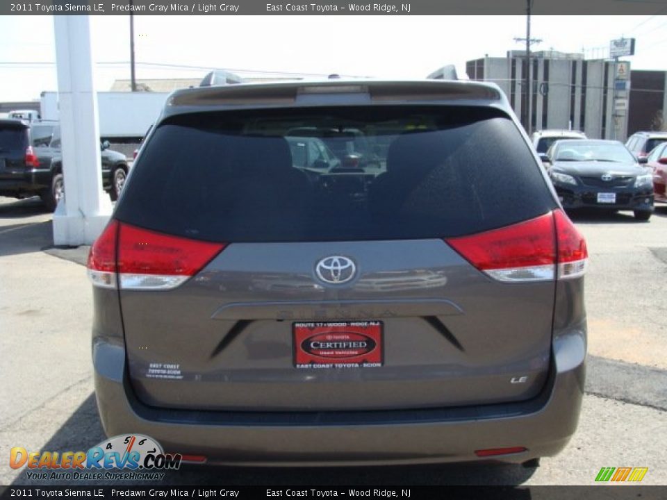2011 Toyota Sienna LE Predawn Gray Mica / Light Gray Photo #5