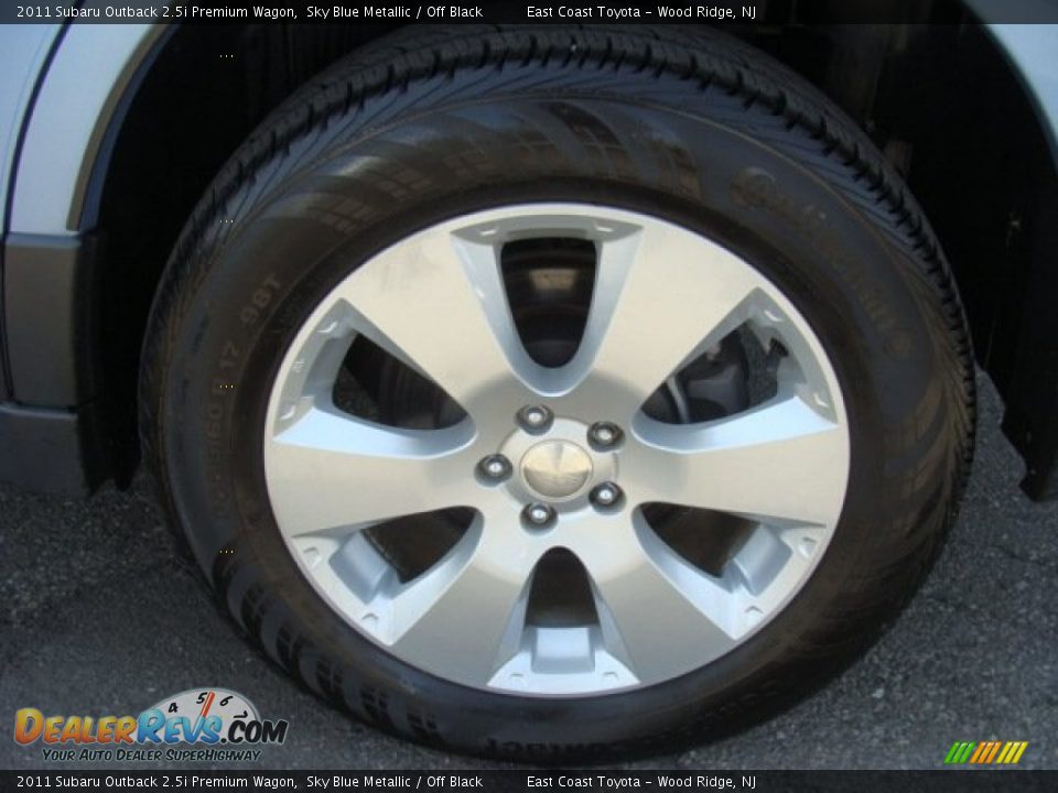 2011 Subaru Outback 2.5i Premium Wagon Sky Blue Metallic / Off Black Photo #14