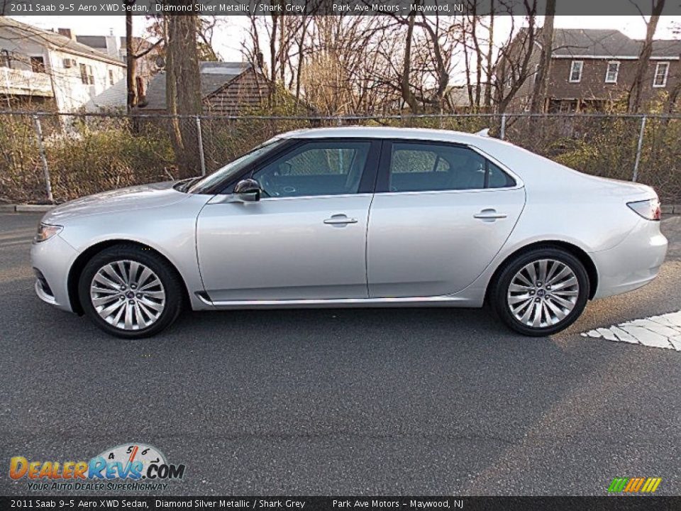 Diamond Silver Metallic 2011 Saab 9-5 Aero XWD Sedan Photo #2
