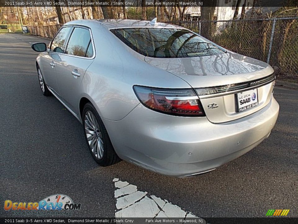 2011 Saab 9-5 Aero XWD Sedan Diamond Silver Metallic / Shark Grey Photo #3
