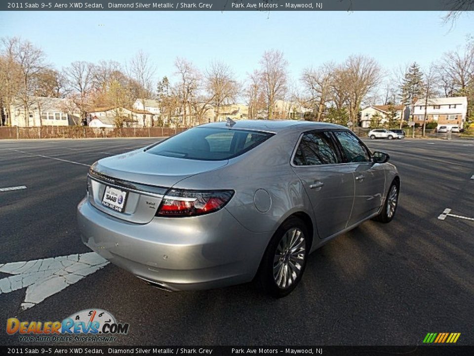 2011 Saab 9-5 Aero XWD Sedan Diamond Silver Metallic / Shark Grey Photo #5