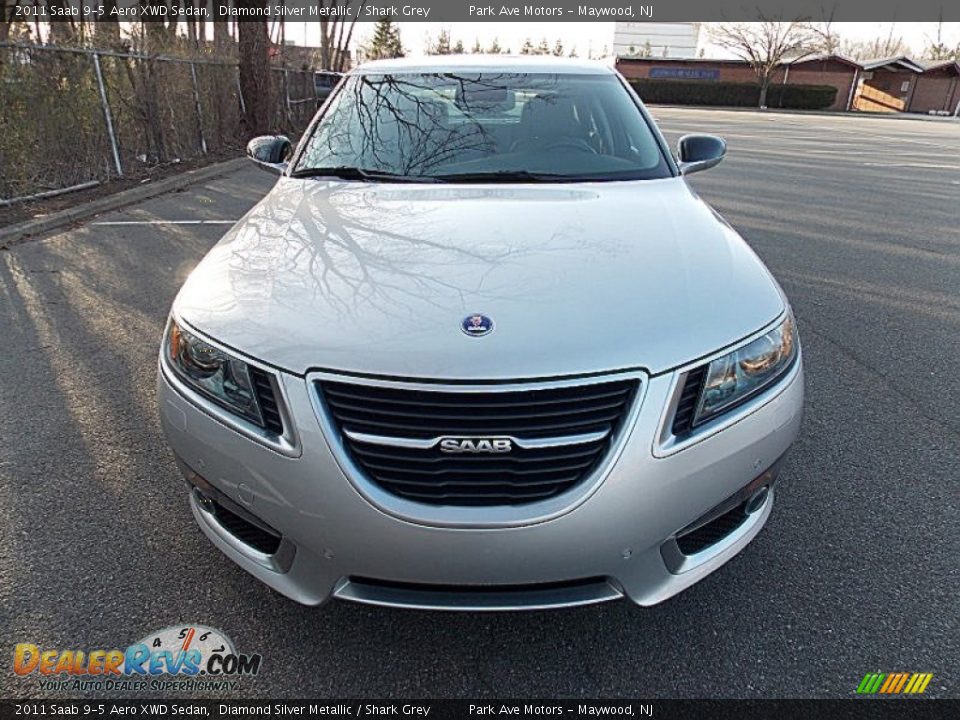 2011 Saab 9-5 Aero XWD Sedan Diamond Silver Metallic / Shark Grey Photo #7