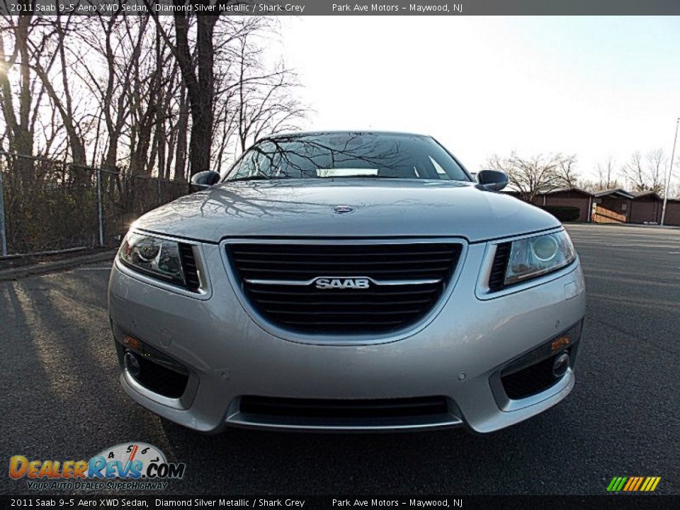 2011 Saab 9-5 Aero XWD Sedan Diamond Silver Metallic / Shark Grey Photo #8