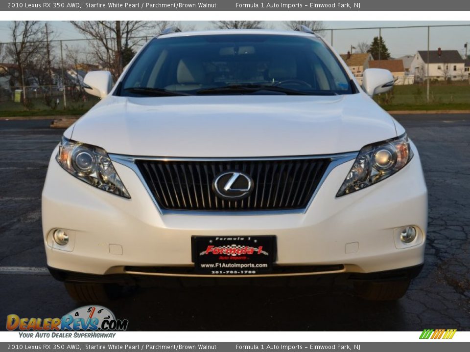 2010 Lexus RX 350 AWD Starfire White Pearl / Parchment/Brown Walnut Photo #2