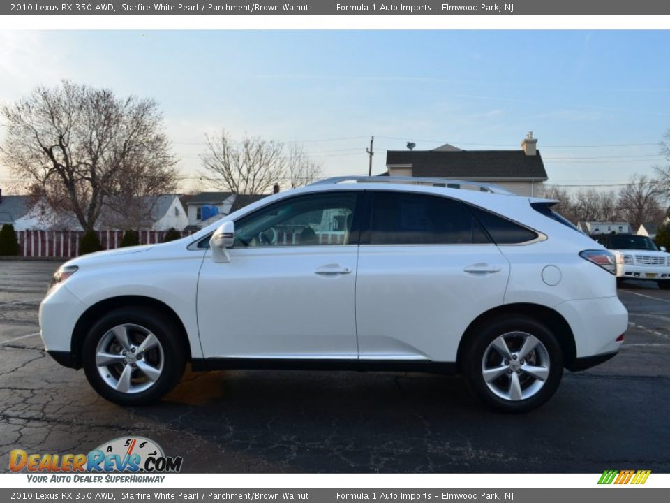 2010 Lexus RX 350 AWD Starfire White Pearl / Parchment/Brown Walnut Photo #4