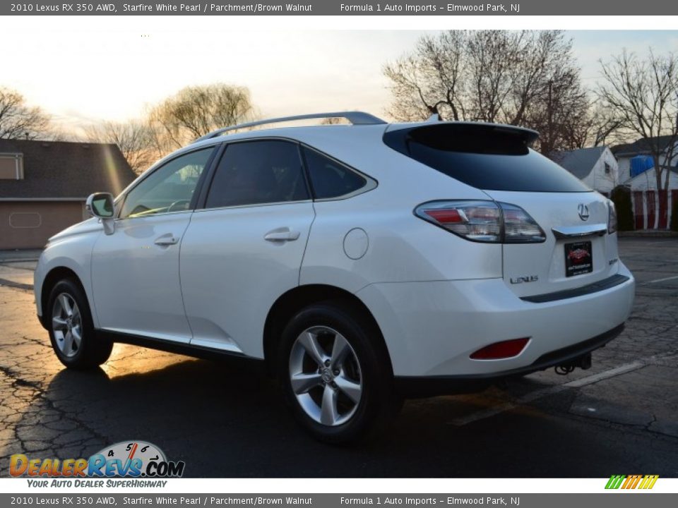 2010 Lexus RX 350 AWD Starfire White Pearl / Parchment/Brown Walnut Photo #5