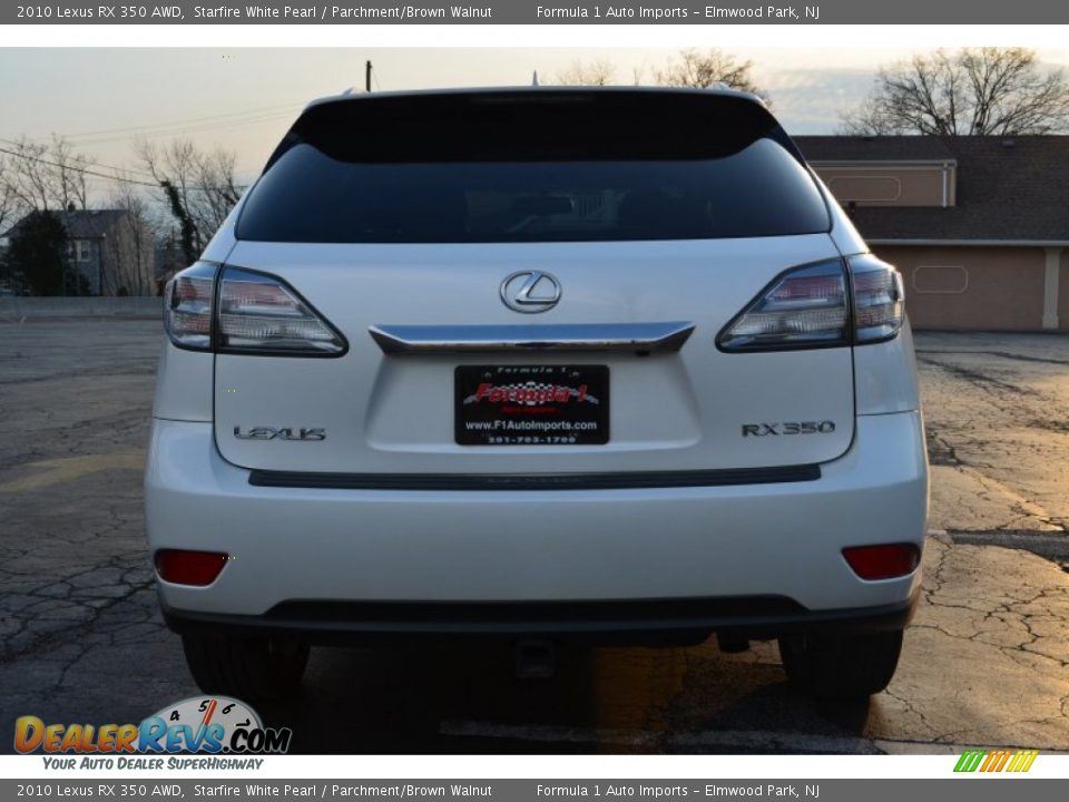 2010 Lexus RX 350 AWD Starfire White Pearl / Parchment/Brown Walnut Photo #6