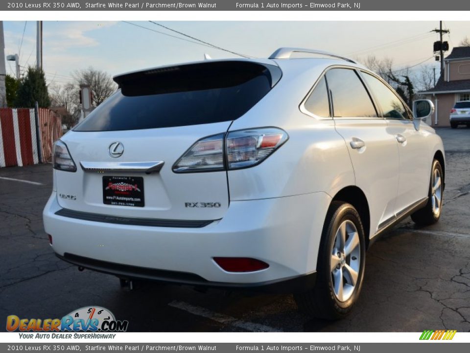 2010 Lexus RX 350 AWD Starfire White Pearl / Parchment/Brown Walnut Photo #7