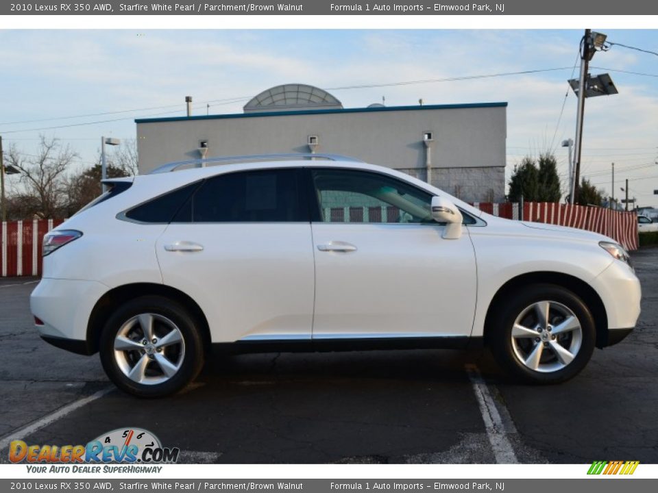 2010 Lexus RX 350 AWD Starfire White Pearl / Parchment/Brown Walnut Photo #8