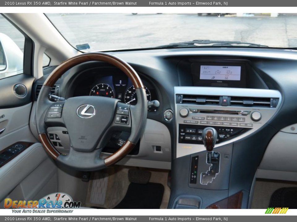 2010 Lexus RX 350 AWD Starfire White Pearl / Parchment/Brown Walnut Photo #10