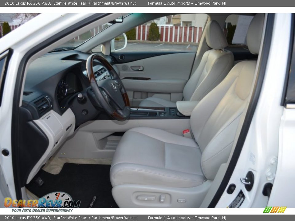 2010 Lexus RX 350 AWD Starfire White Pearl / Parchment/Brown Walnut Photo #11