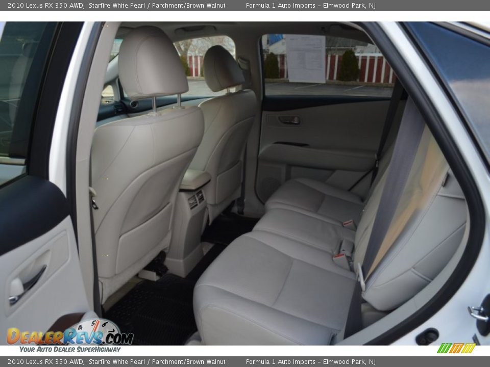 2010 Lexus RX 350 AWD Starfire White Pearl / Parchment/Brown Walnut Photo #12