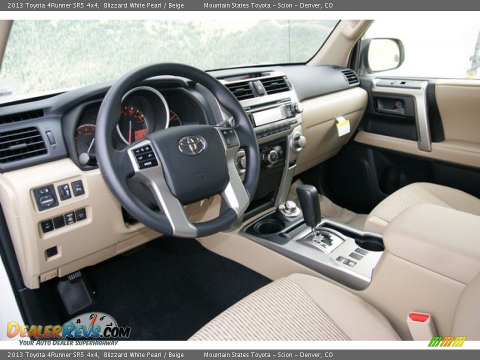 2013 Toyota 4Runner SR5 4x4 Blizzard White Pearl / Beige Photo #5