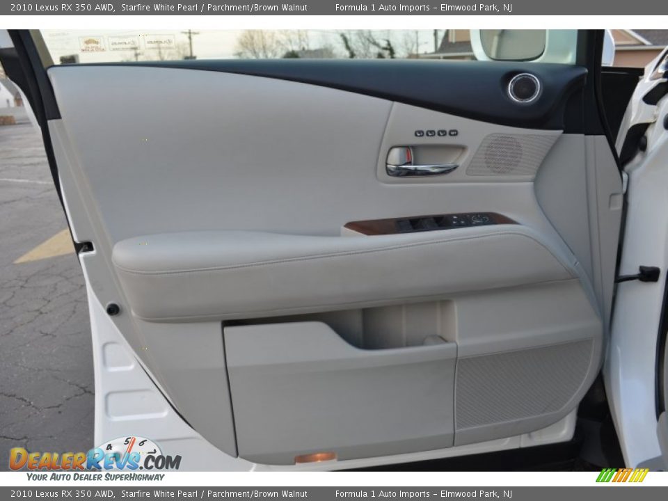 2010 Lexus RX 350 AWD Starfire White Pearl / Parchment/Brown Walnut Photo #21
