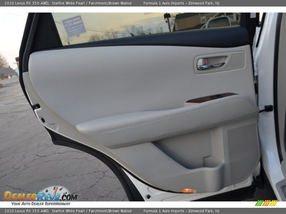 2010 Lexus RX 350 AWD Starfire White Pearl / Parchment/Brown Walnut Photo #22