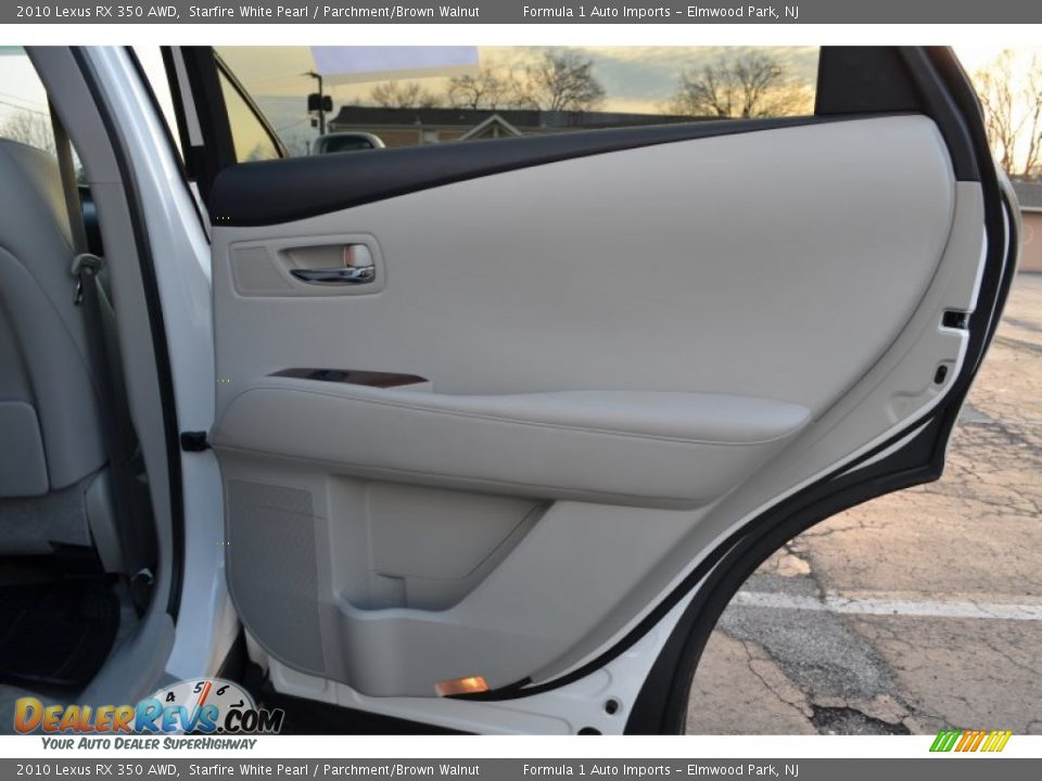 2010 Lexus RX 350 AWD Starfire White Pearl / Parchment/Brown Walnut Photo #23