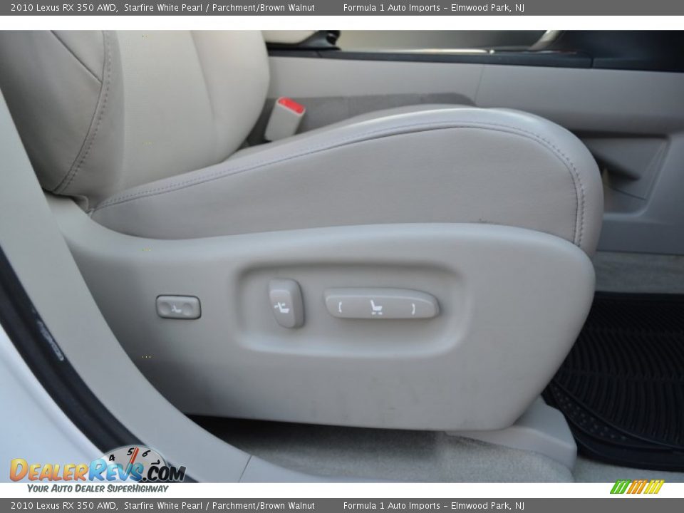 2010 Lexus RX 350 AWD Starfire White Pearl / Parchment/Brown Walnut Photo #25