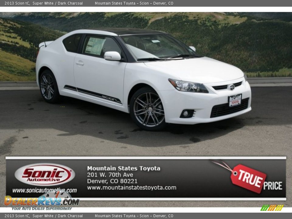 2013 Scion tC Super White / Dark Charcoal Photo #1