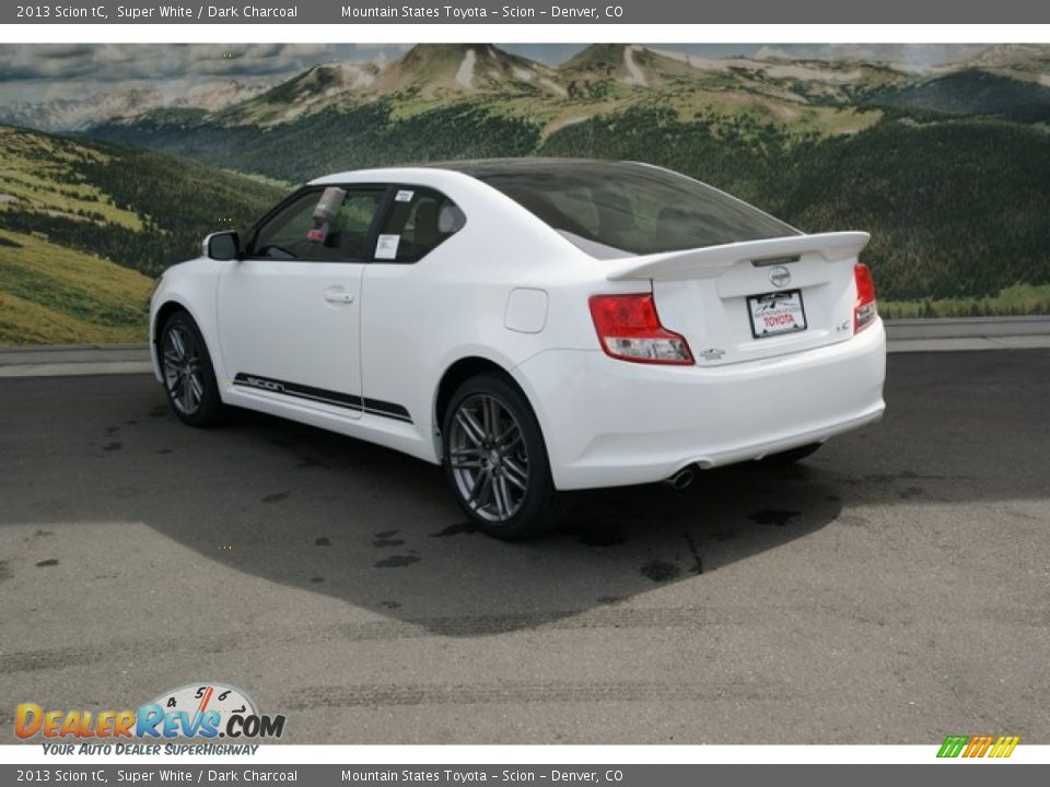 2013 Scion tC Super White / Dark Charcoal Photo #2