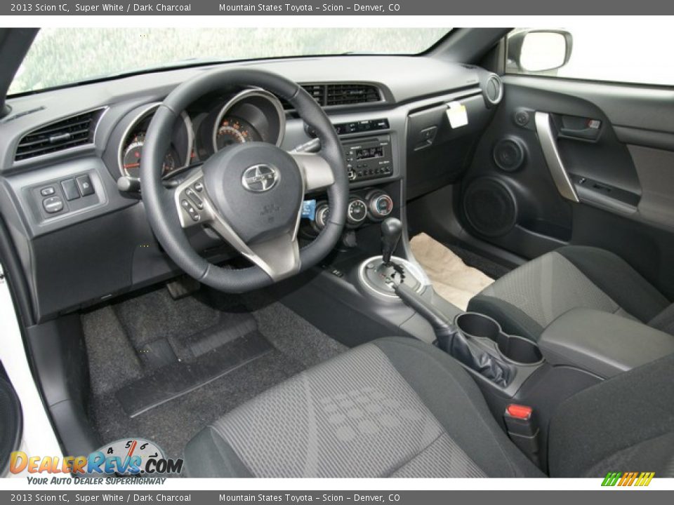 2013 Scion tC Super White / Dark Charcoal Photo #5