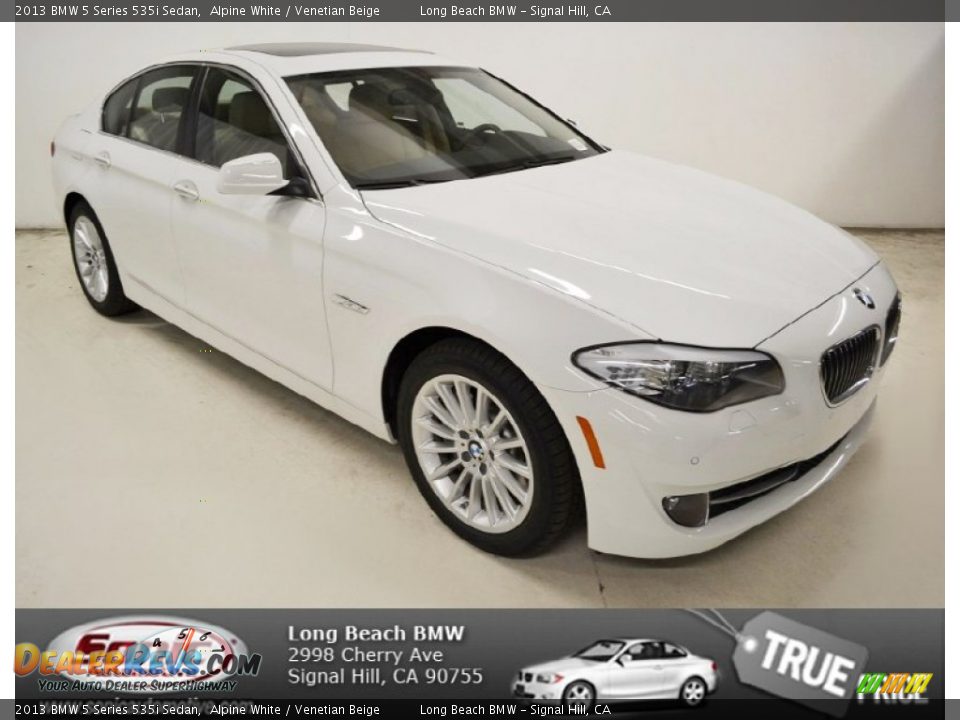 2013 BMW 5 Series 535i Sedan Alpine White / Venetian Beige Photo #1