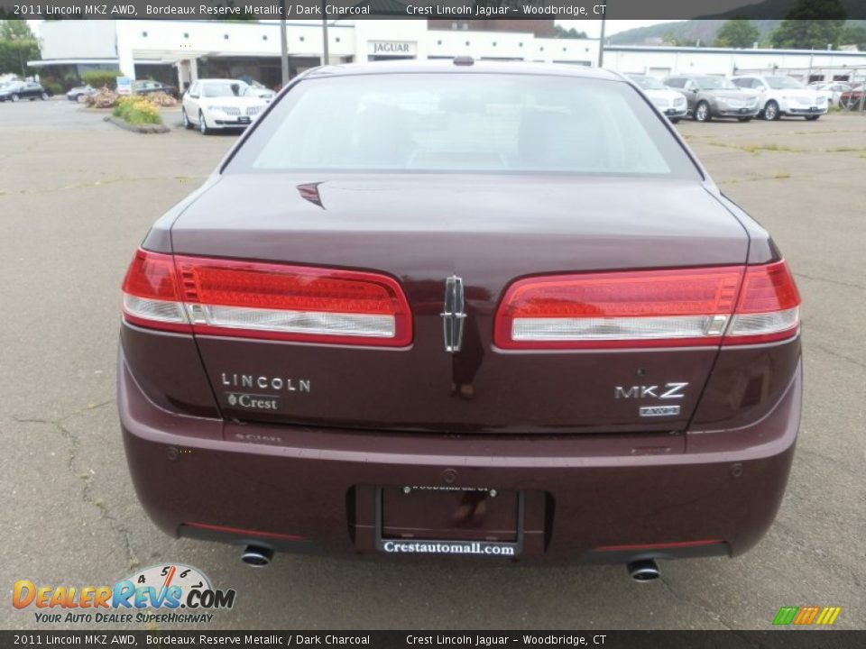 2011 Lincoln MKZ AWD Bordeaux Reserve Metallic / Dark Charcoal Photo #6