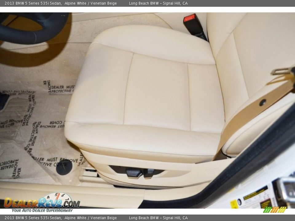 2013 BMW 5 Series 535i Sedan Alpine White / Venetian Beige Photo #7