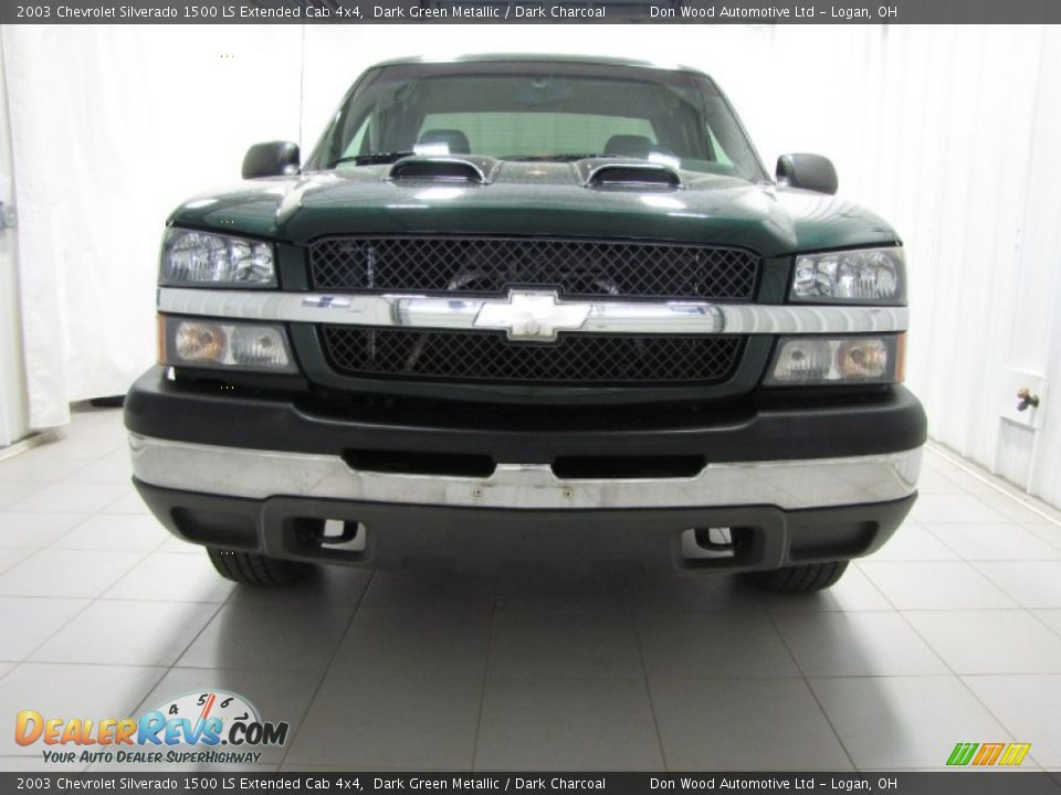 2003 Chevrolet Silverado 1500 LS Extended Cab 4x4 Dark Green Metallic / Dark Charcoal Photo #2