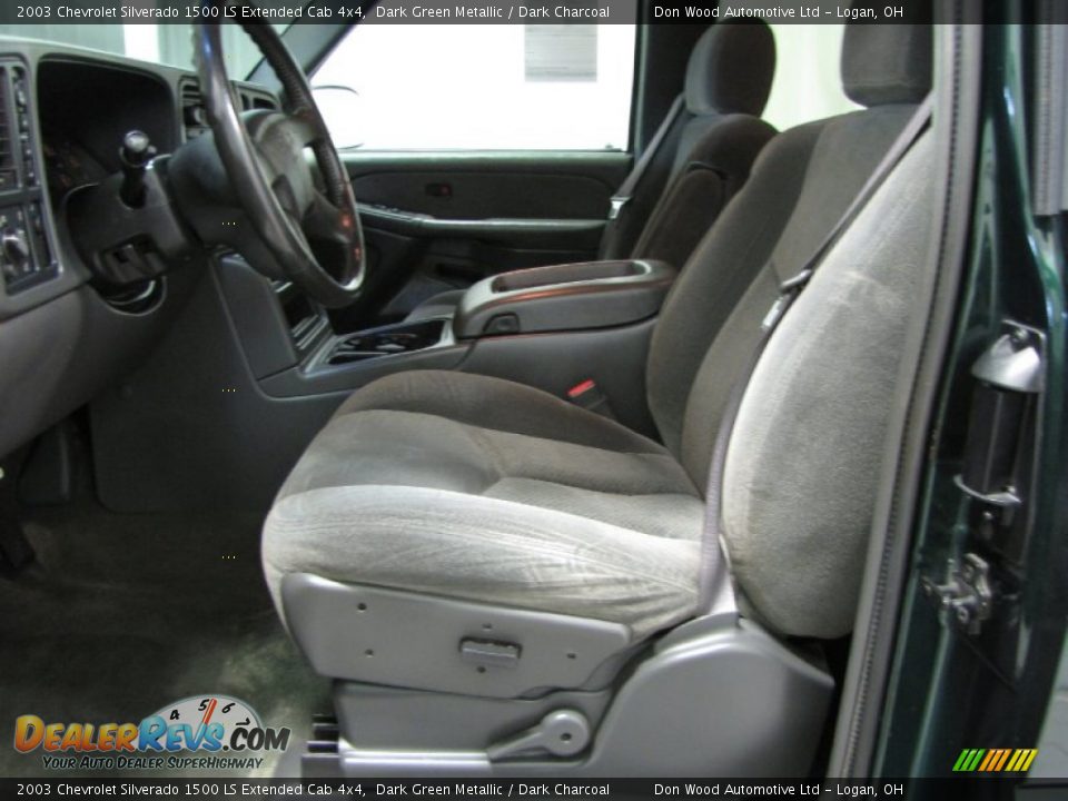 2003 Chevrolet Silverado 1500 LS Extended Cab 4x4 Dark Green Metallic / Dark Charcoal Photo #6