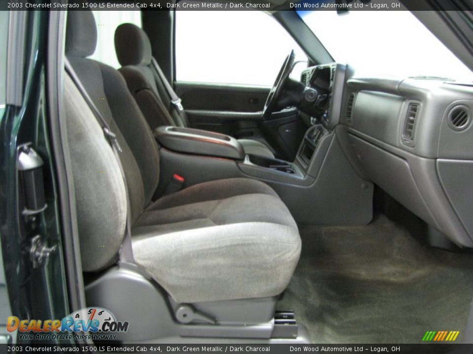 2003 Chevrolet Silverado 1500 LS Extended Cab 4x4 Dark Green Metallic / Dark Charcoal Photo #9