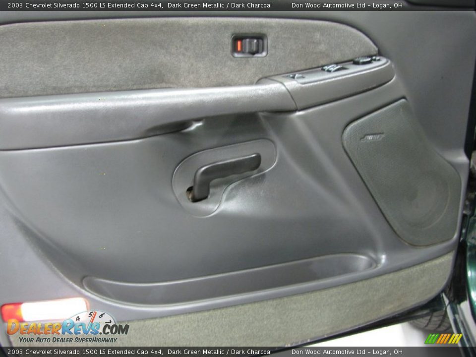 2003 Chevrolet Silverado 1500 LS Extended Cab 4x4 Dark Green Metallic / Dark Charcoal Photo #10