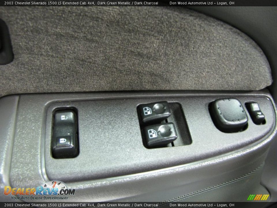 2003 Chevrolet Silverado 1500 LS Extended Cab 4x4 Dark Green Metallic / Dark Charcoal Photo #11