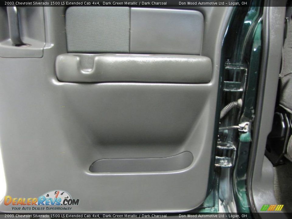 2003 Chevrolet Silverado 1500 LS Extended Cab 4x4 Dark Green Metallic / Dark Charcoal Photo #13