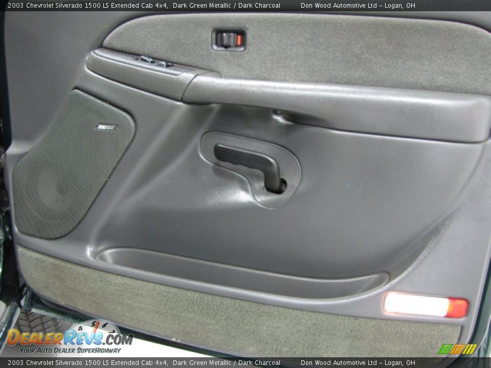 2003 Chevrolet Silverado 1500 LS Extended Cab 4x4 Dark Green Metallic / Dark Charcoal Photo #14
