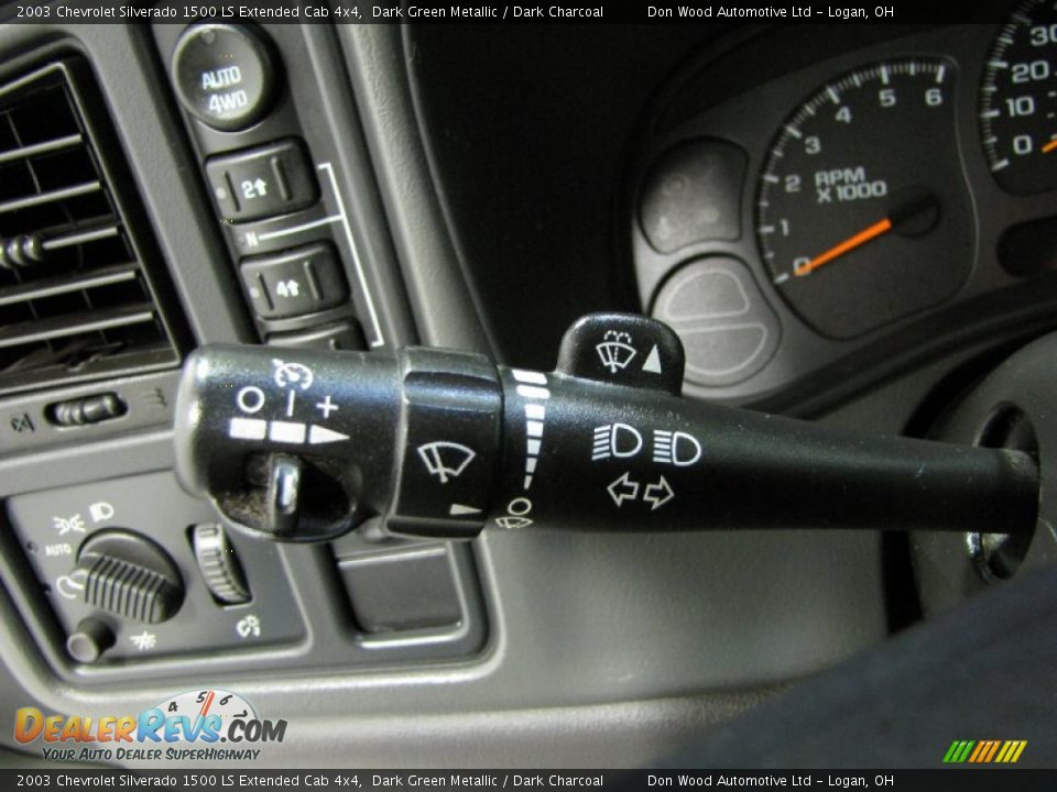 2003 Chevrolet Silverado 1500 LS Extended Cab 4x4 Dark Green Metallic / Dark Charcoal Photo #16