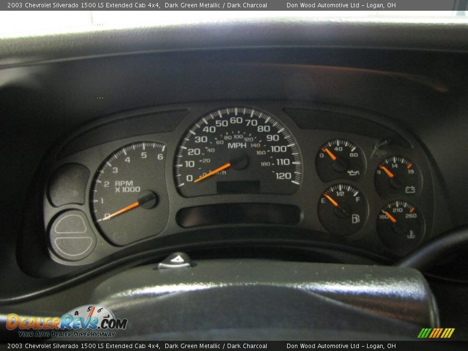 2003 Chevrolet Silverado 1500 LS Extended Cab 4x4 Dark Green Metallic / Dark Charcoal Photo #17