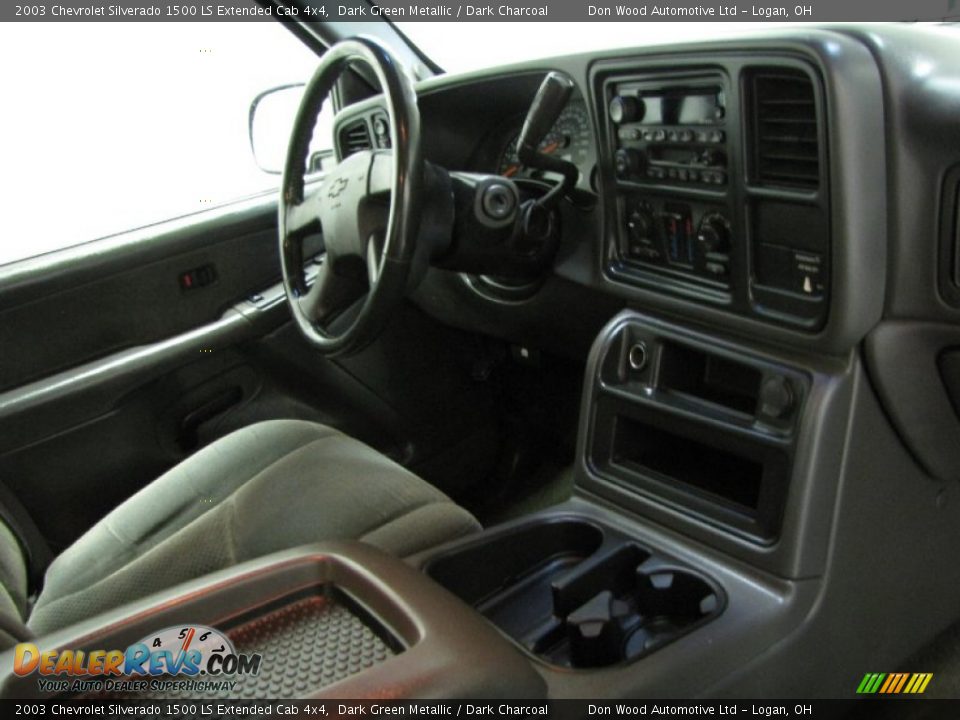 2003 Chevrolet Silverado 1500 LS Extended Cab 4x4 Dark Green Metallic / Dark Charcoal Photo #18