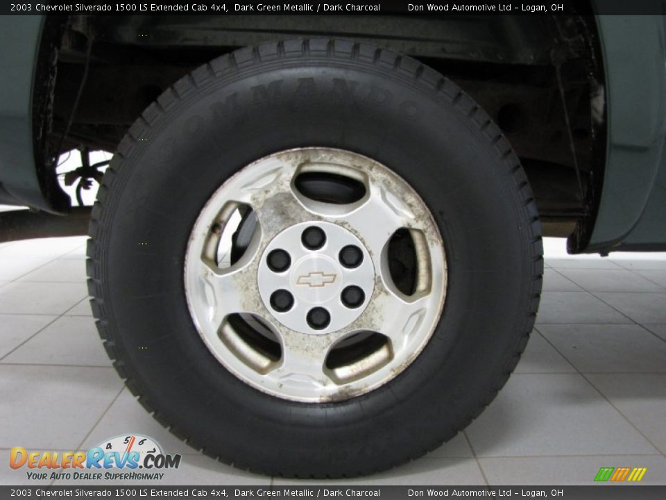 2003 Chevrolet Silverado 1500 LS Extended Cab 4x4 Dark Green Metallic / Dark Charcoal Photo #20