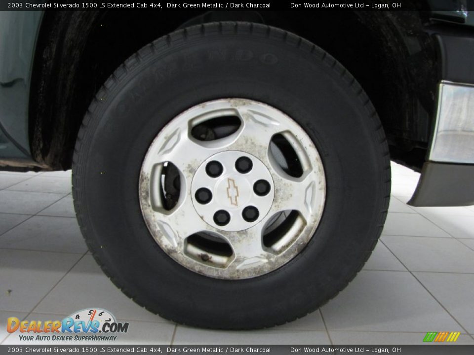 2003 Chevrolet Silverado 1500 LS Extended Cab 4x4 Dark Green Metallic / Dark Charcoal Photo #21