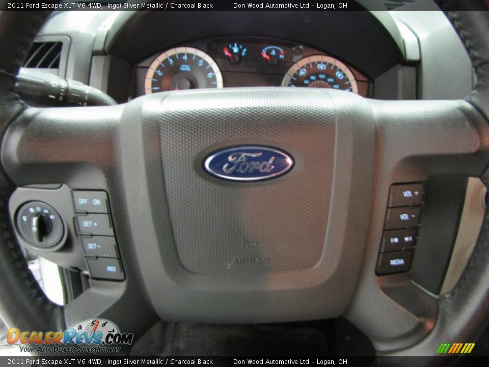 2011 Ford Escape XLT V6 4WD Ingot Silver Metallic / Charcoal Black Photo #14