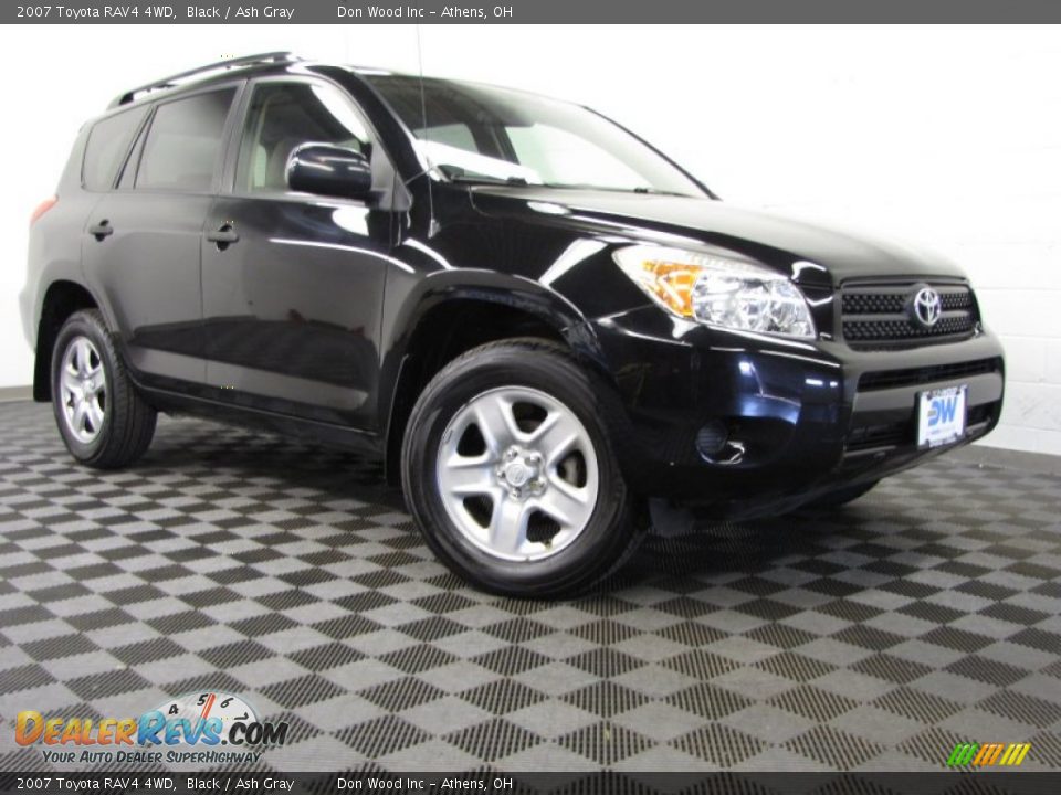 2007 Toyota RAV4 4WD Black / Ash Gray Photo #1