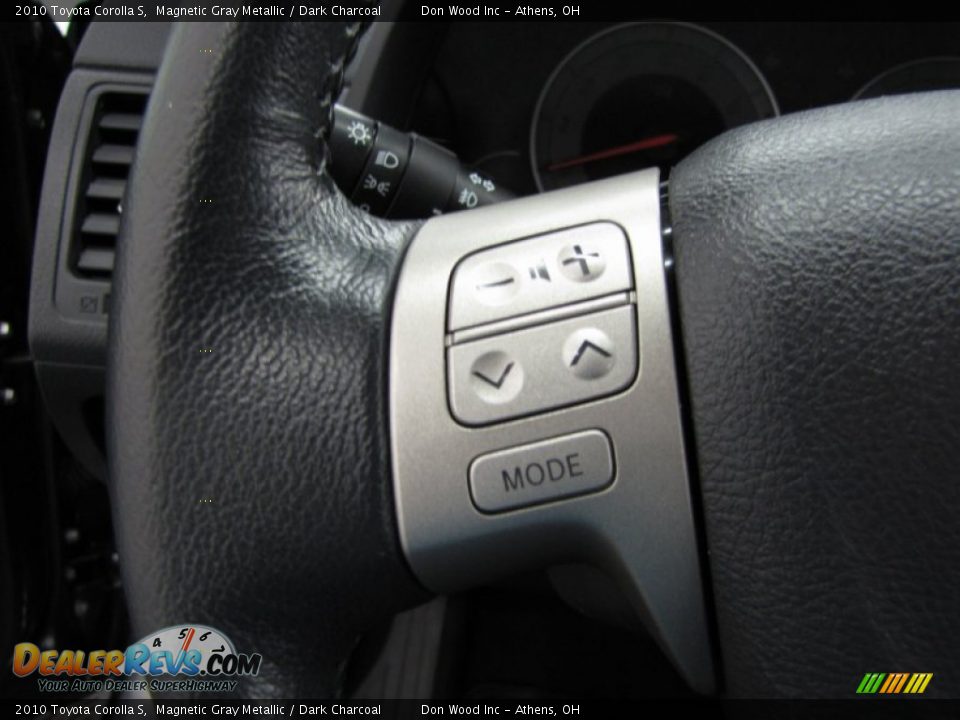 2010 Toyota Corolla S Magnetic Gray Metallic / Dark Charcoal Photo #15