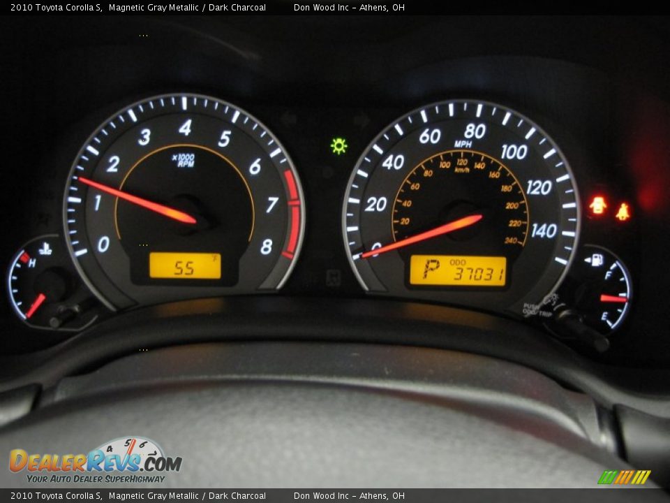 2010 Toyota Corolla S Magnetic Gray Metallic / Dark Charcoal Photo #19