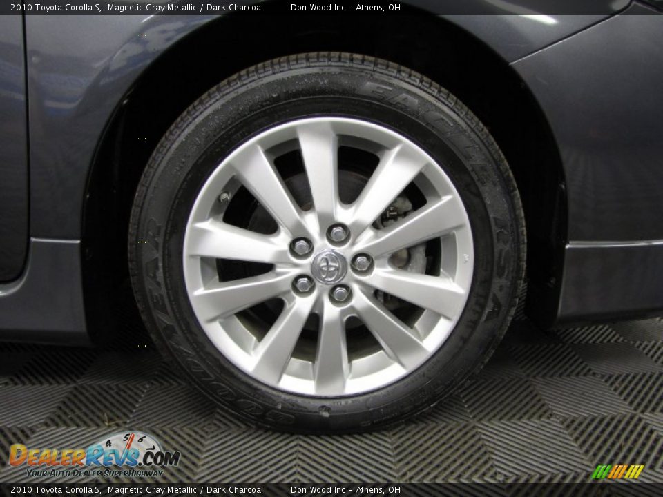 2010 Toyota Corolla S Magnetic Gray Metallic / Dark Charcoal Photo #24