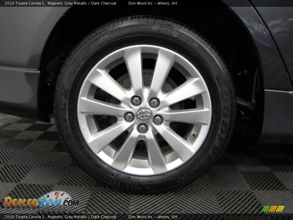 2010 Toyota Corolla S Magnetic Gray Metallic / Dark Charcoal Photo #27