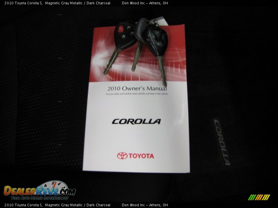 2010 Toyota Corolla S Magnetic Gray Metallic / Dark Charcoal Photo #28